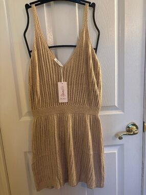 NWT Fashion Women Crochet Mini Cover-Up Dress women’s size L
